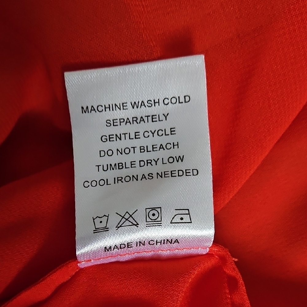 Elegant Orange Leaf Print Long Sleeve Dress - Picture 16 of 17